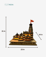 Ayodhya Ji Ram Mandir with Lighting (23x14x21 Cms)